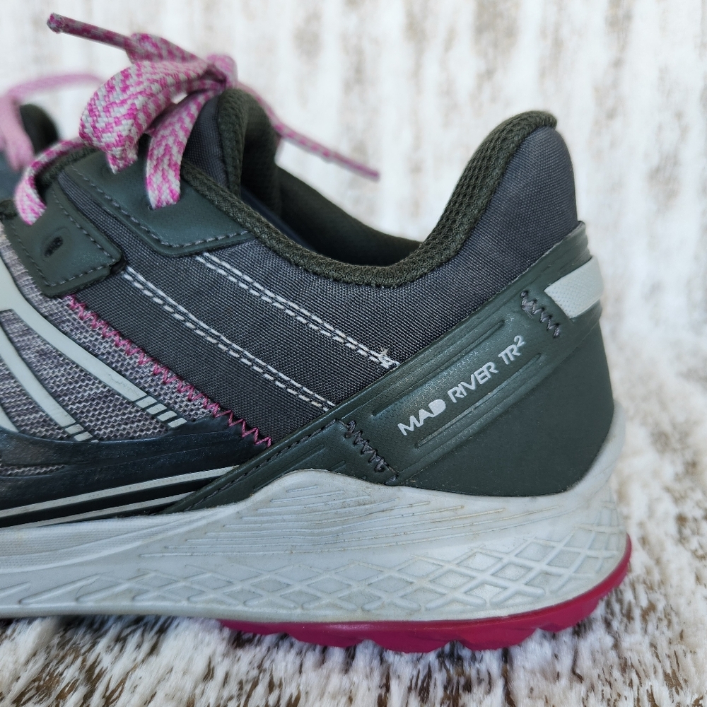 Saucony Women's Gray and Pink Trail Running Shoes - Picture 8 of 11